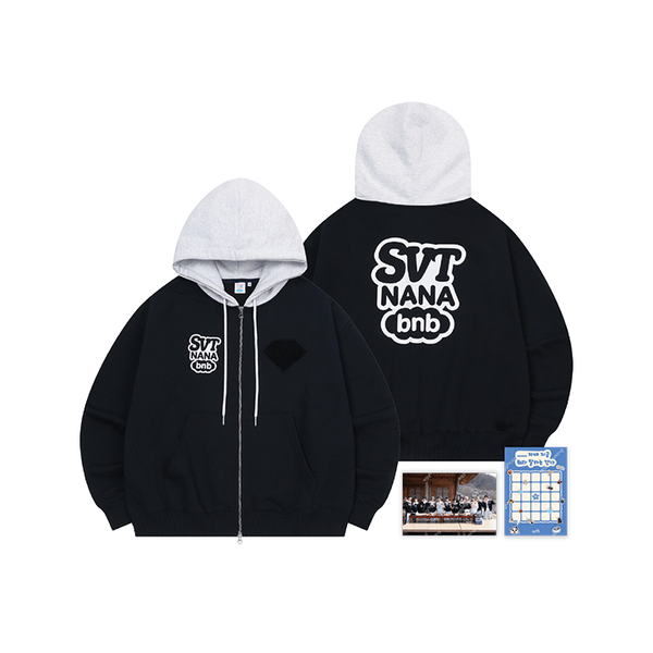 SEVENTEEN SVT NANA bnb ジップアップフーディ Mサイズ SEVENTEEN - Zip-Up Hoodie [NANA bnb with SEVENTEEN Official MD
