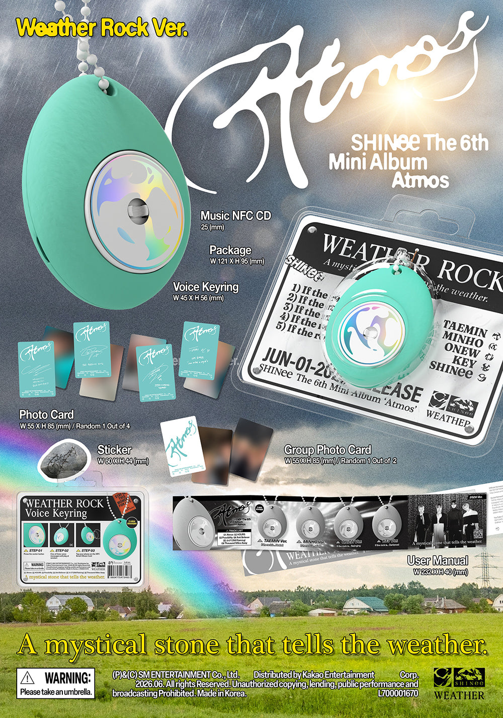 SHINee - Atmos [6th Mini Album - Weather Rock Ver.] gallery image 1
