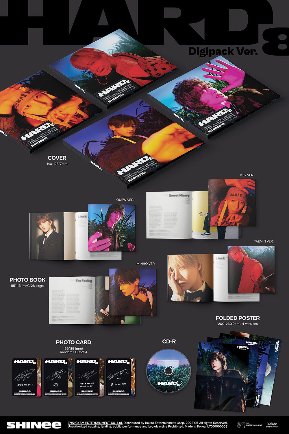 SHINee 8th Album HARD MAKER Version - CD + Photo Book + Card Esclusive - Foto 6