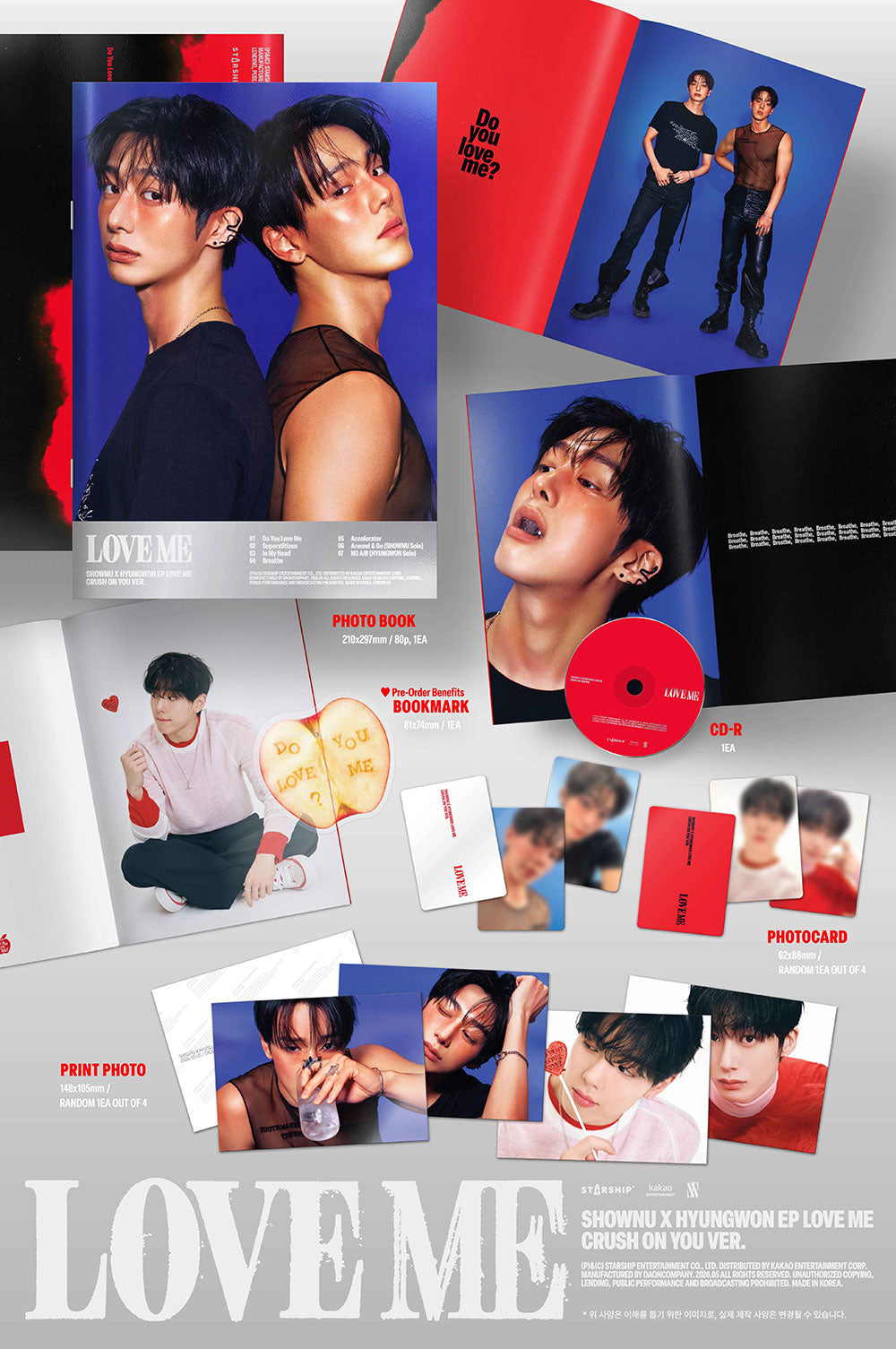 SHOWNU X HYUNGWON - LOVE ME [EP Album - CRUSH ON YOU Ver.] gallery image 1