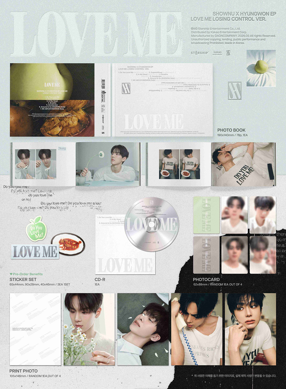 SHOWNU X HYUNGWON - LOVE ME [EP Album - LOSING CONTROL Ver.] gallery image 1