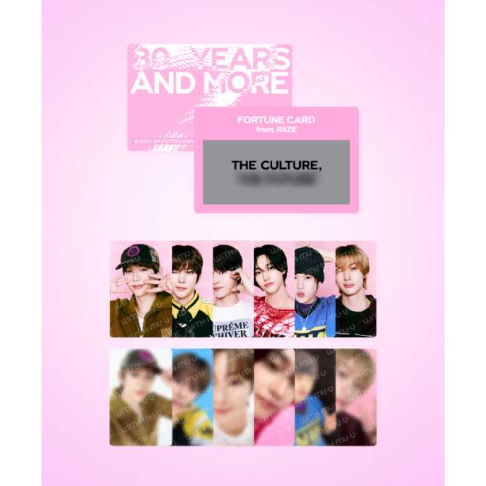 SM TOWN Fortune Scratch Card Set SMTOWN LIVE 2025 Tour Official MD RIIZE Ver - main image