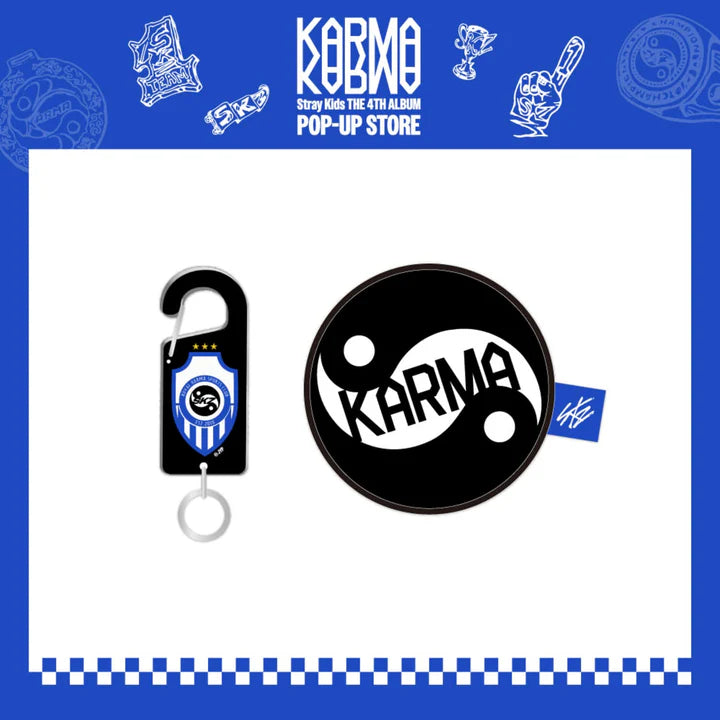 Stray Kids Acrylic Carabiner and Ball Pouch Set KARMA POP UP Store Official MD - main image