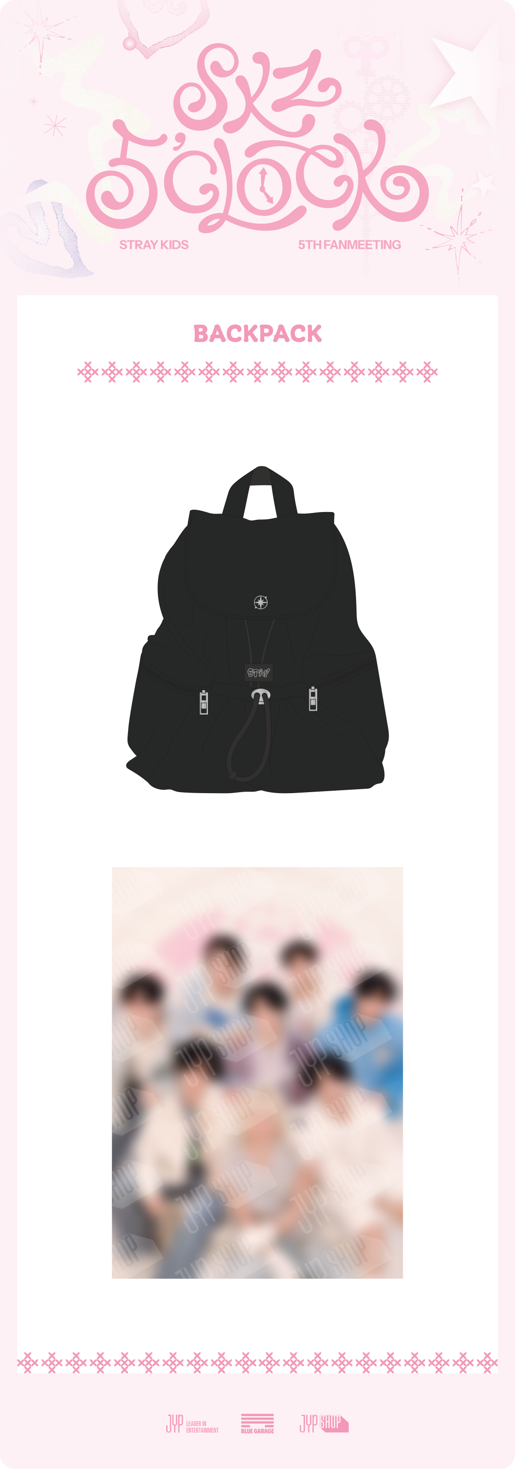 Stray Kids - Backpack [5th Fanmeeting 'SKZ 5'CLOCK' Official MD