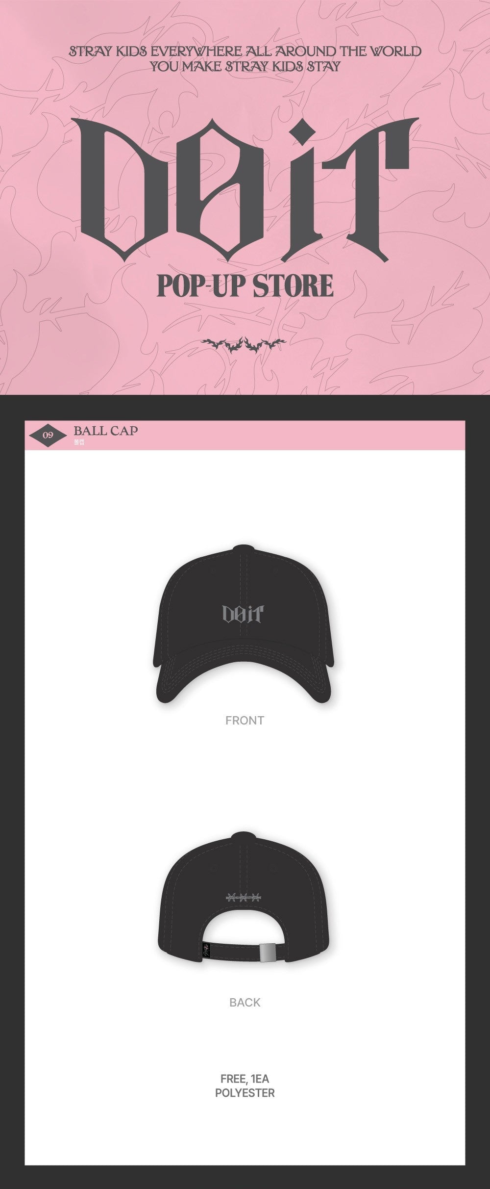 [PRE-ORDER] Stray Kids - Ball Cap [DO IT POP-UP Store Official MD]