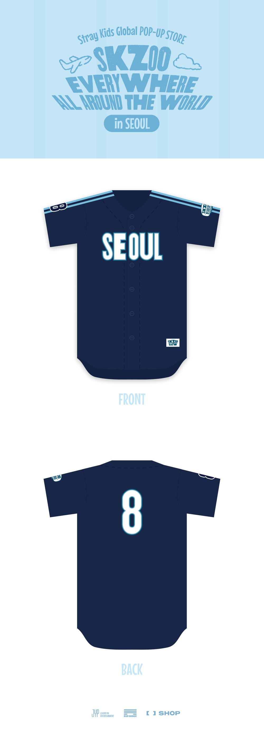 Stray Kids - Baseball Jersey SEOUL Ver. [SKZOO EVERYWHERE ALL AROUND THE WORLD in SEOUL Official MD]