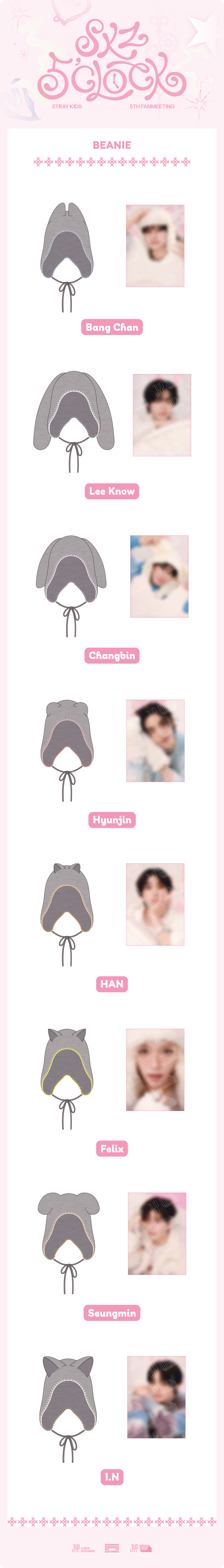 Stray Kids - Beanie [5th Fanmeeting 'SKZ 5'CLOCK' Official