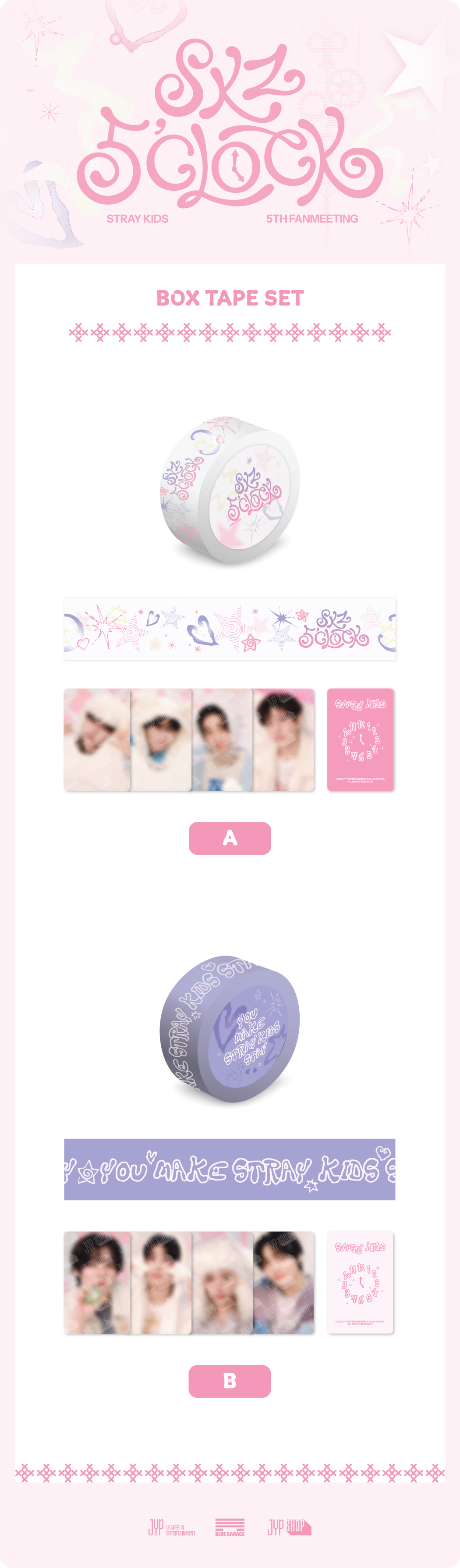 Stray Kids - Box Tape Set [5th Fanmeeting 'SKZ 5'CLOCK' Official Stray Kids - Box Tape Set [5th Fanmeeting 'SKZ 5'CLOCK' Official