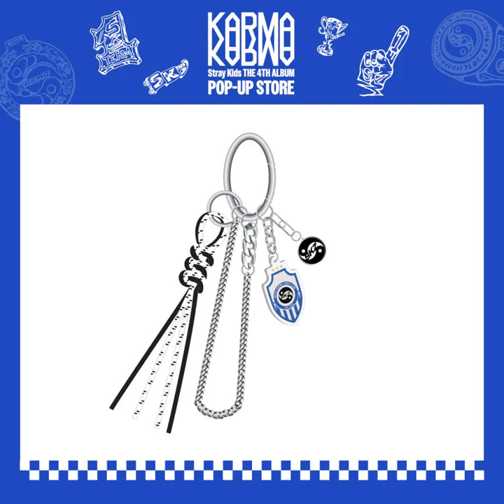 Stray Kids Ceremony Metal Keyring KARMA POP UP Store Official MD - main image
