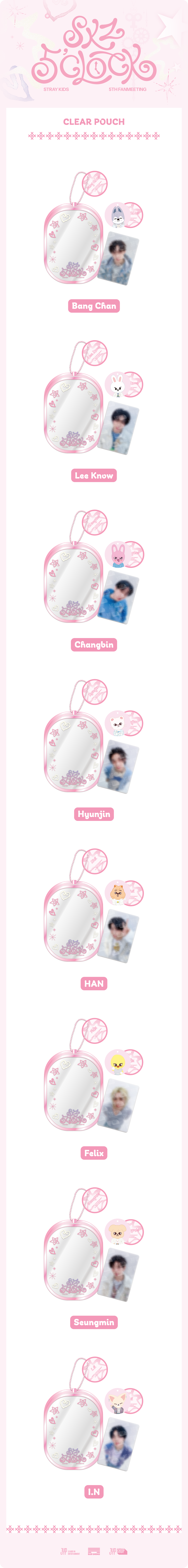 Stray Kids - Clear Pouch [5th Fanmeeting 'SKZ 5'CLOCK' Official MD]