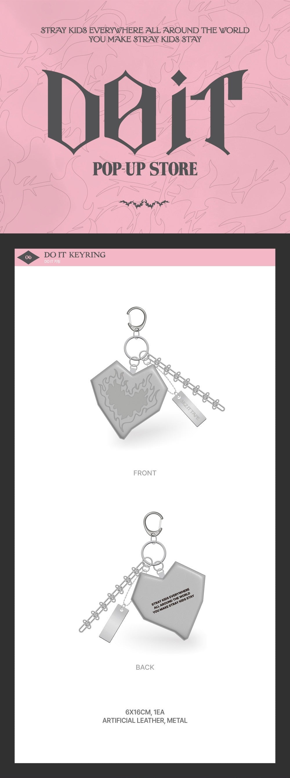 [PRE-ORDER] Stray Kids - DO IT Keyring [DO IT POP-UP Store Official MD]