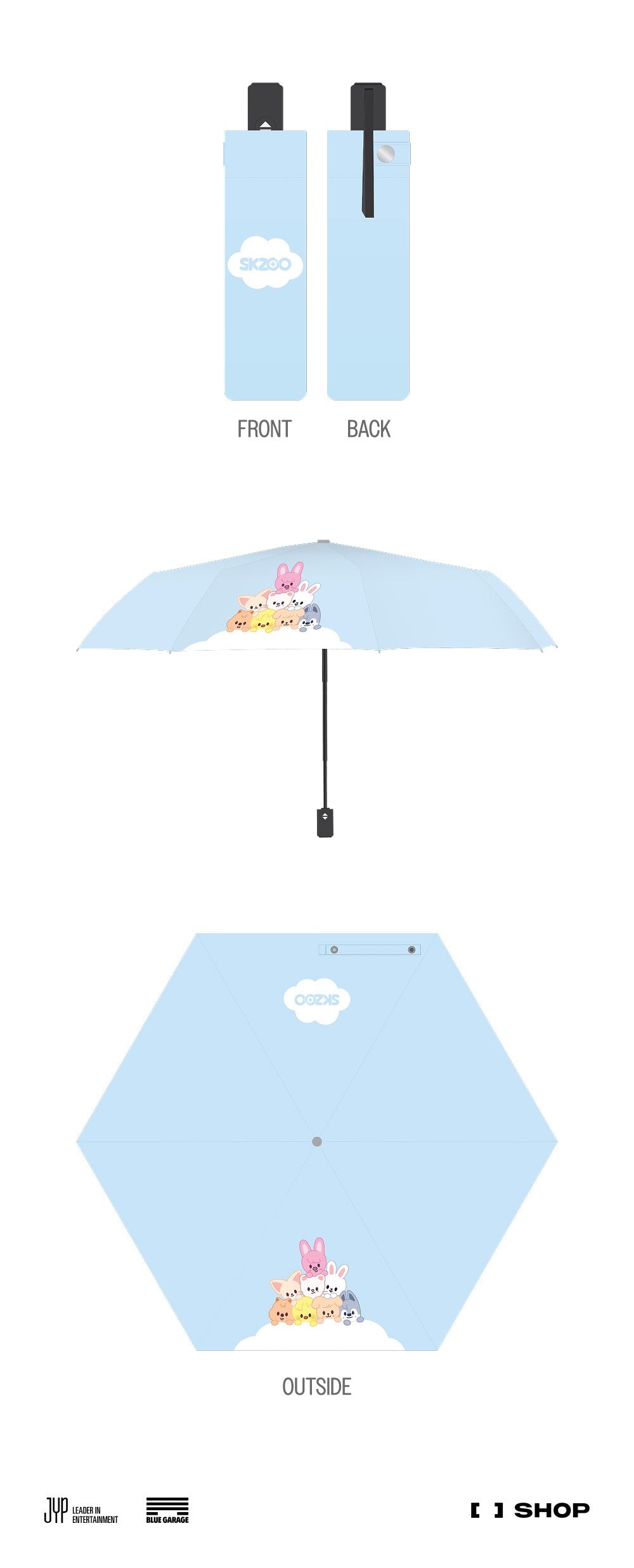 Stray Kids - SKZOO Folding Sun Umbrella ['dominATE : celebrATE' World Tour Official MD] gallery image 1