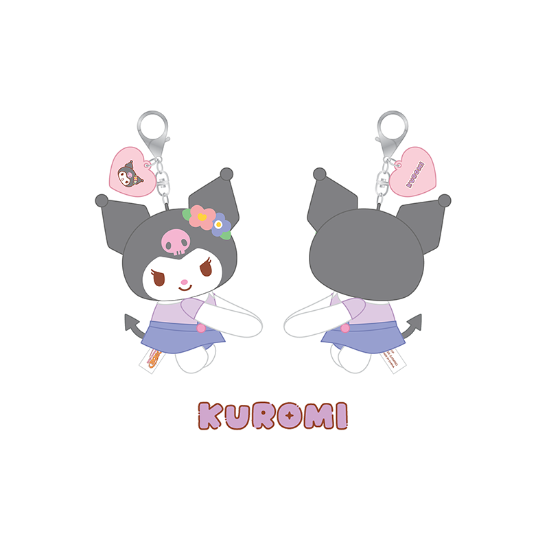 Stray Kids Hug Plush Keyring SKZOO X SANRIO CHARACTERS Official MD - KUROMI Ver - main image