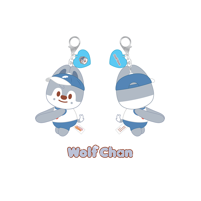 Stray Kids Hug Plush Keyring SKZOO X SANRIO CHARACTERS Official MD - Wolf Chan Ver - main image