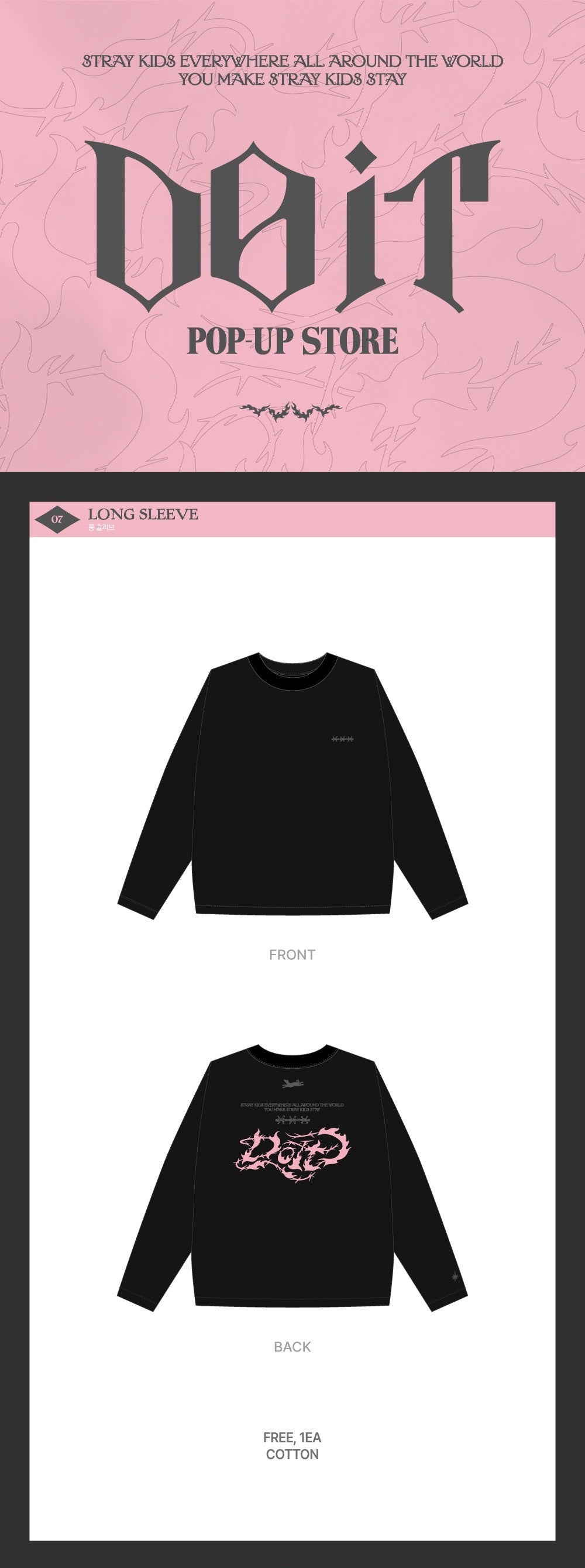 [PRE-ORDER] Stray Kids - Long Sleeve [DO IT POP-UP Store Official MD]