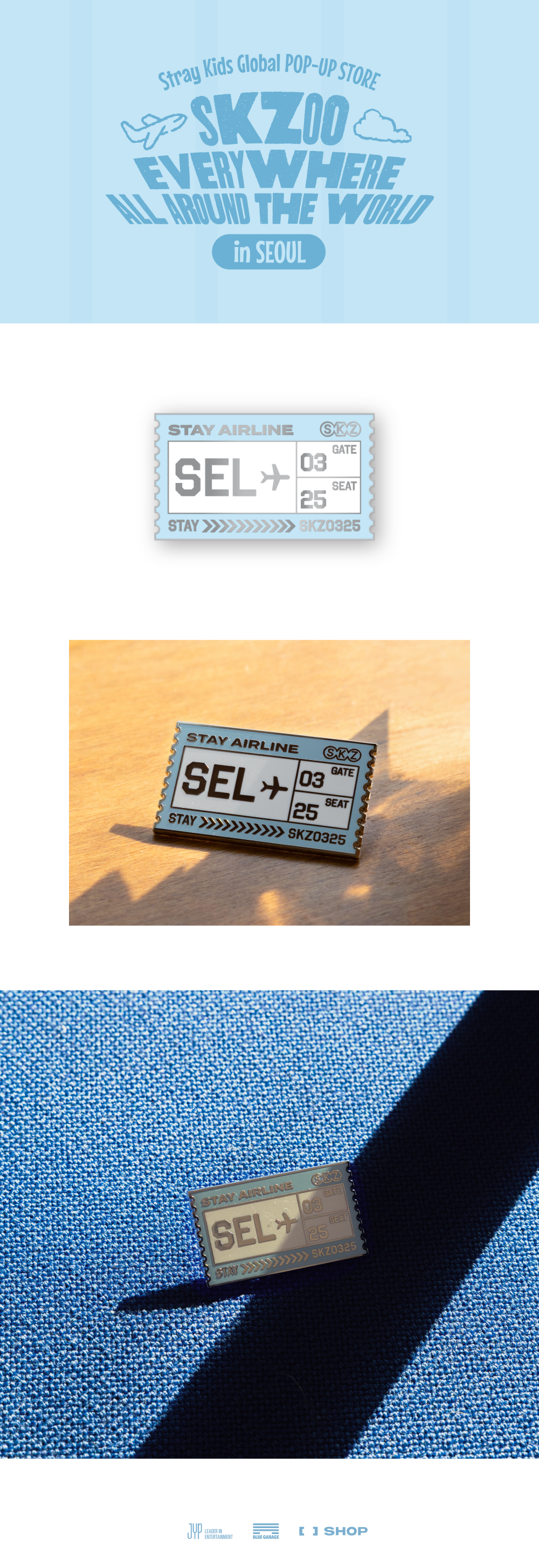 Stray Kids - Metal Badge SEOUL Ver. [SKZOO EVERYWHERE ALL AROUND THE WORLD in SEOUL Official MD]