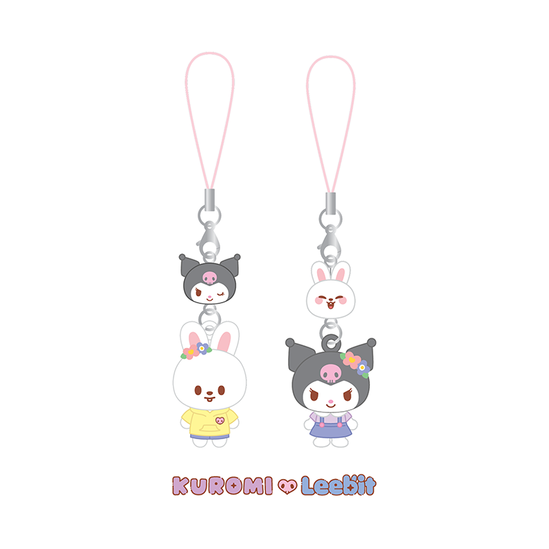 Stray Kids Mini Figure Couple Keyring SKZOO X SANRIO CHARACTERS Official MD - KUROMI X Leebit Ver - main image
