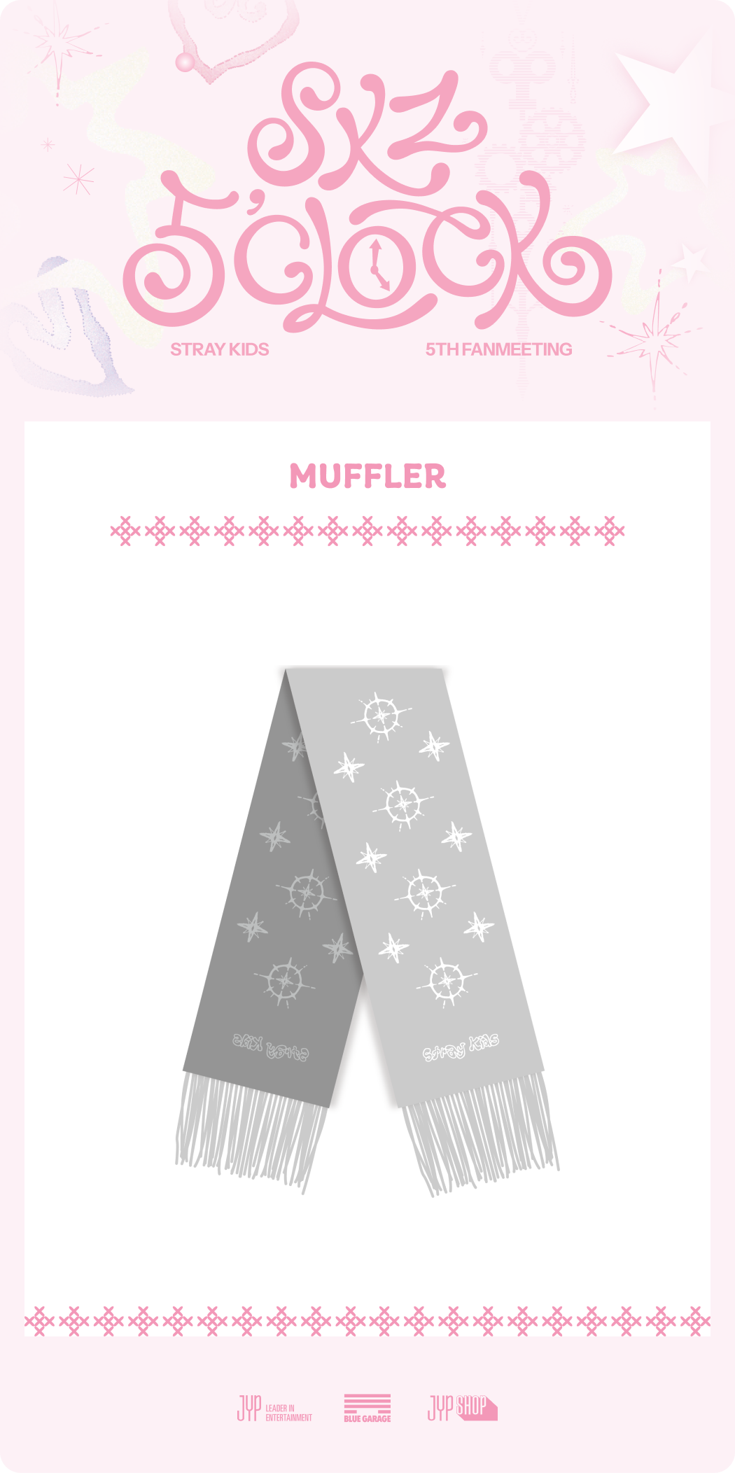 Stray Kids - Muffler [5th Fanmeeting 'SKZ 5'CLOCK' Official MD]
