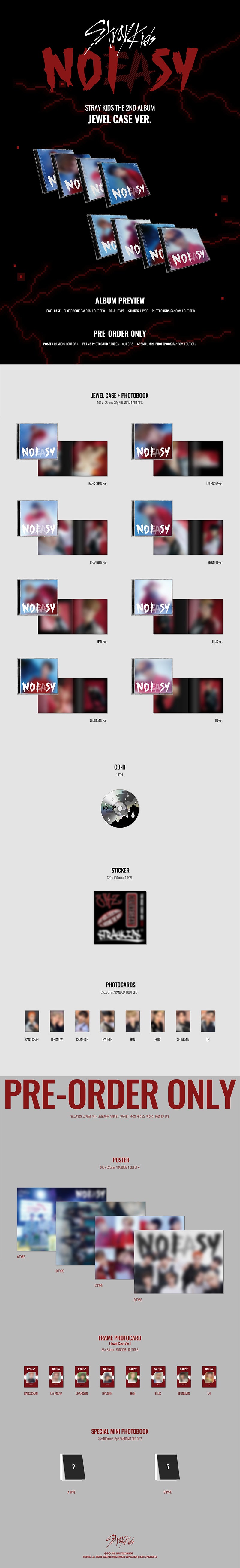 Stray Kids - NOEASY [2nd Album - Jewel Case Ver.]
