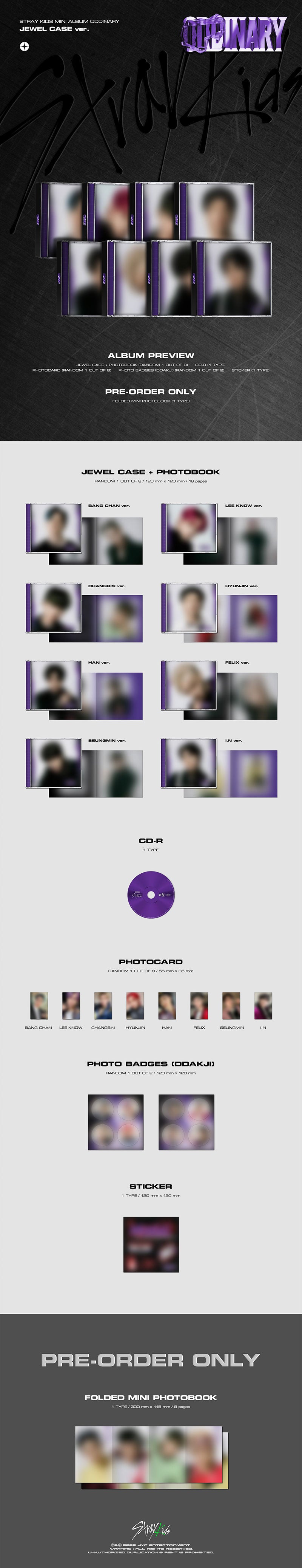 Stray Kids - ODDINARY [6th Mini Album - JEWEL Ver.]