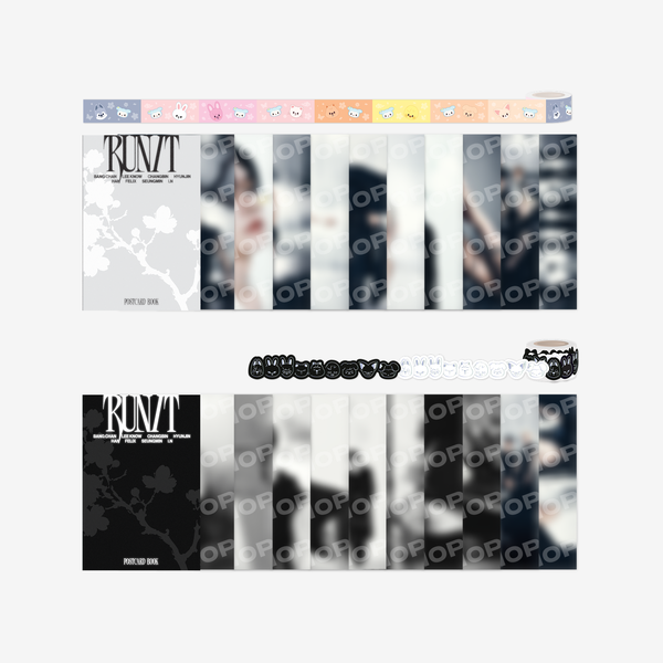 Stray Kids Postcard Book and Roll Sticker Set RUN IT World Tour Official MD - main image