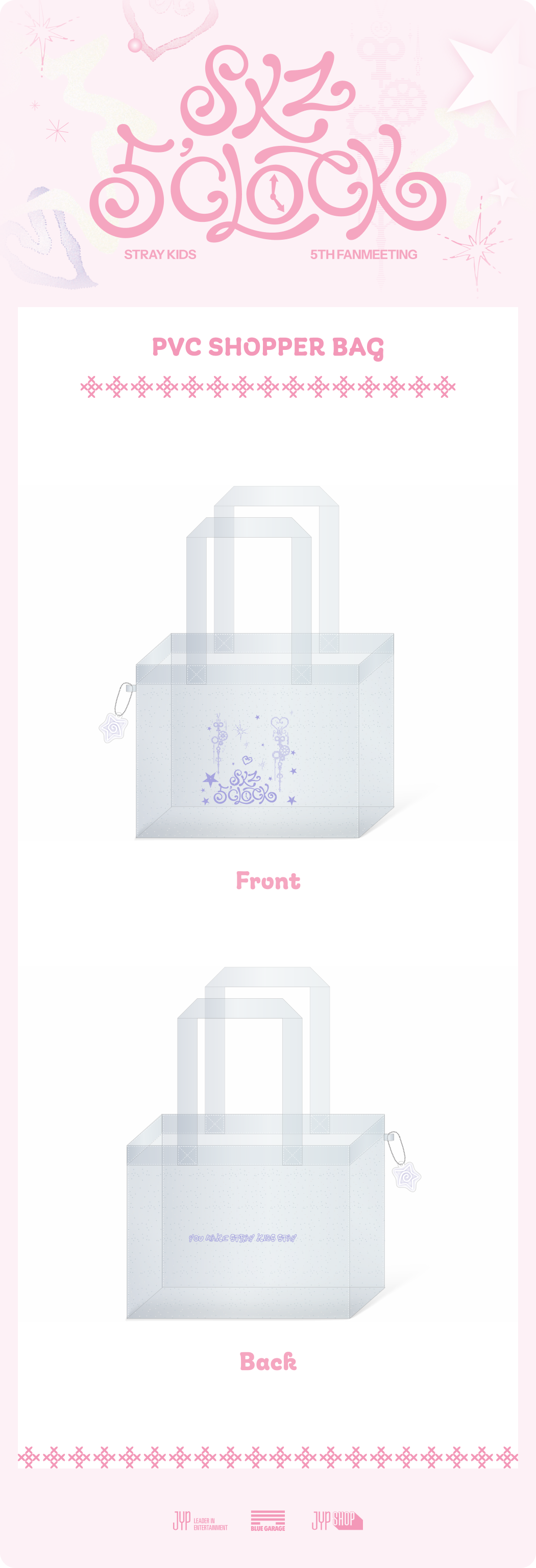 Stray Kids - PVC Shopper Bag [5th Fanmeeting 'SKZ 5'CLOCK' Official MD]