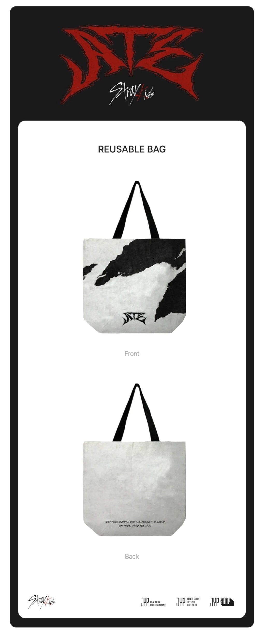 Stray Kids - Reusable Bag [ATE POP-UP Official MD]