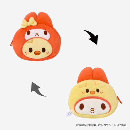Stray Kids Reversible Pouch SKZOO X SANRIO CHARACTERS RUN IT JAPAN World Tour Official MD - BbokAri Ver -Main Image