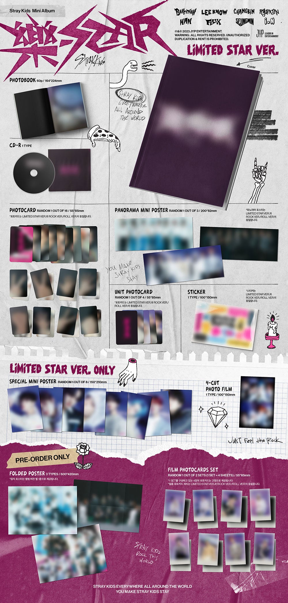 Stray Kids - 樂-STAR : ROCK-STAR [8th Mini Album - Limited Star Ver.]