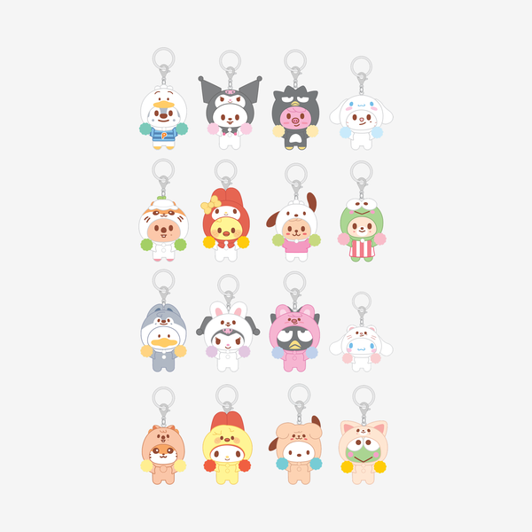 Stray Kids Secret Flocked Figure Keyring CHEER UP Ver SKZOO X SANRIO CHARACTERS Official MD - main image