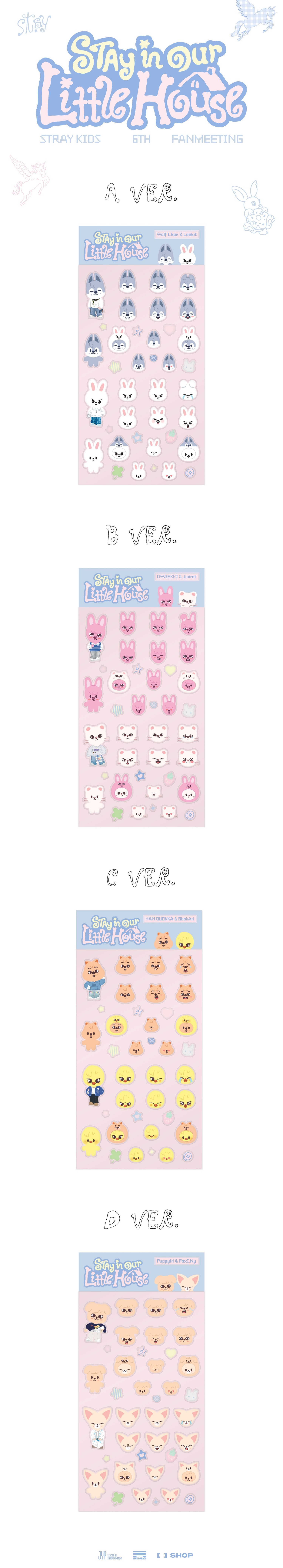 [PRE-ORDER] Stray Kids - SKZOO 3D Sticker [6th Fanmeeting 'STAY in Our Little House' Official MD]