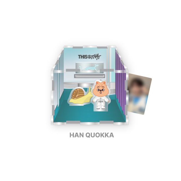 Stray Kids SKZOO Acrylic Container Box THIS and THAT POP UP Store Official MD HAN QUOKKA Ver - main image