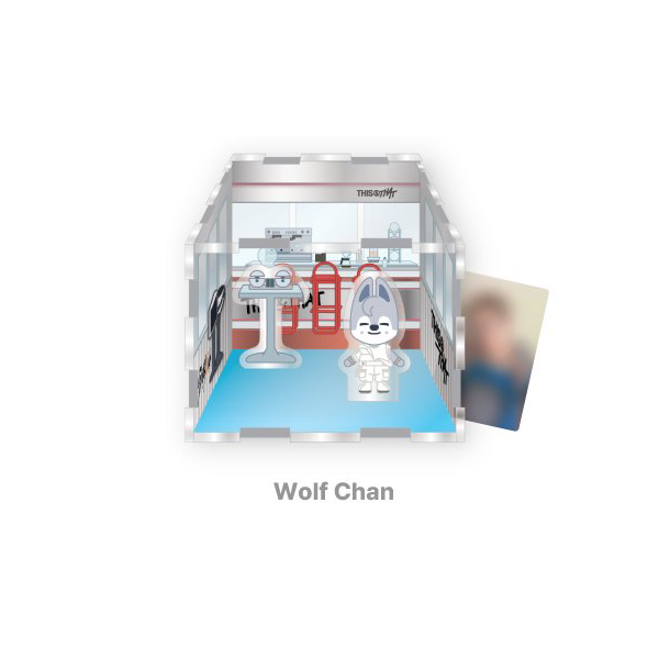 Stray Kids SKZOO Acrylic Container Box THIS and THAT POP UP Store Official MD WOLF CHAN Ver - main image