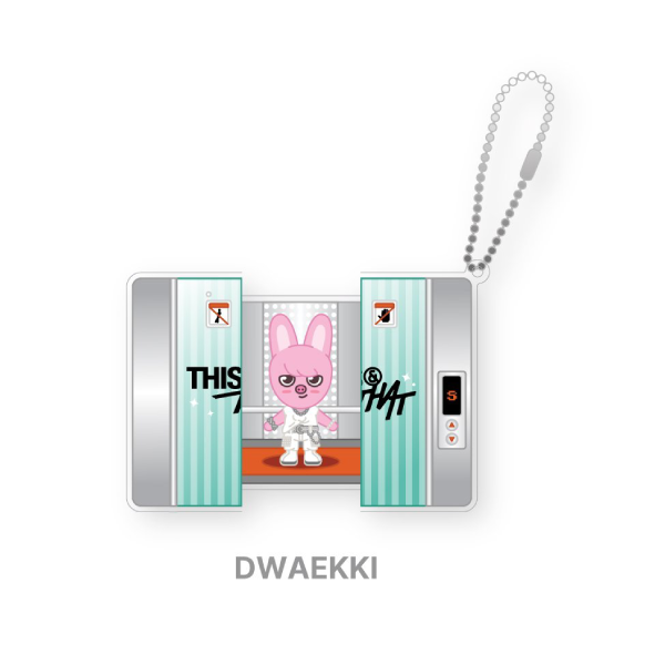 Stray Kids SKZOO Capsule Acrylic Keyring THIS and THAT POP UP Store Official MD DWAEKKI Ver - main image