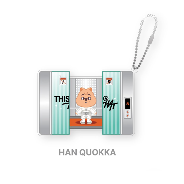 Stray Kids SKZOO Capsule Acrylic Keyring THIS and THAT POP UP Store Official MD HAN QUOKKA Ver - main image