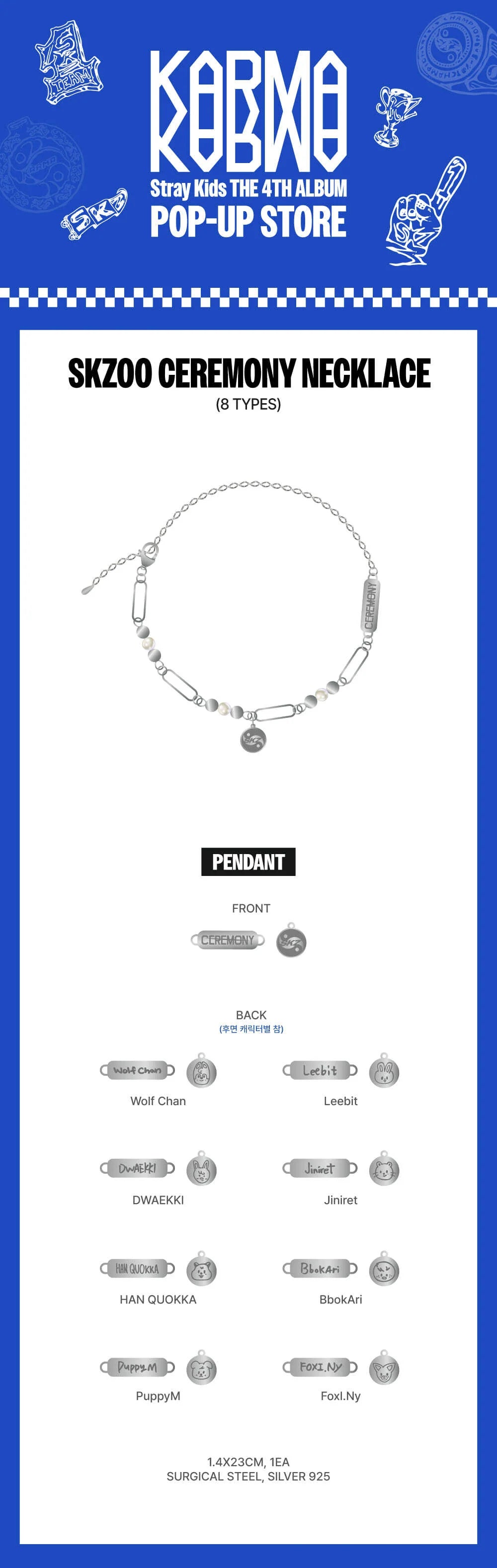 Stray Kids - SKZOO Ceremony Necklace [KARMA POP-UP Store Official