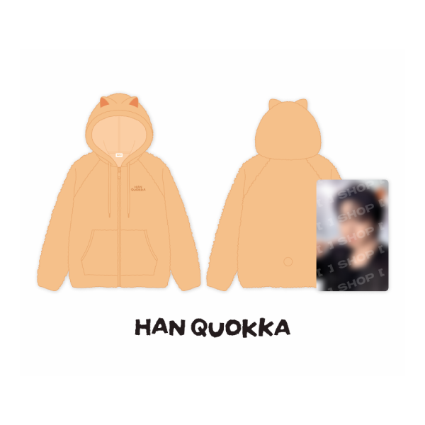 Stray Kids SKZOO Fleece Hood Zip Up RUN IT World Tour Official MD HAN QUOKKA Ver - main image