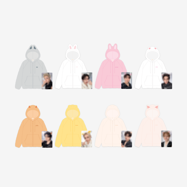 Stray Kids SKZOO Fleece Hood Zip Up RUN IT World Tour Official MD - main image
