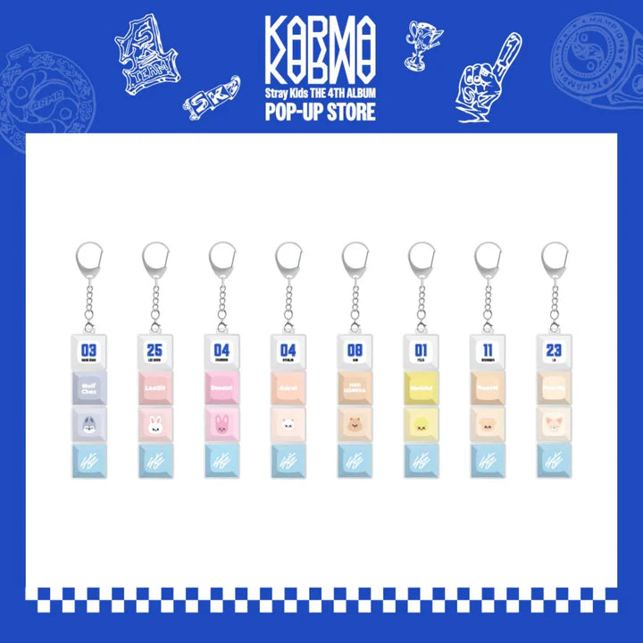 Stray Kids - SKZOO Keycap Keyring [KARMA POP-UP Store Official MD Stray Kids - SKZOO Keycap Keyring [KARMA POP-UP Store Official MD