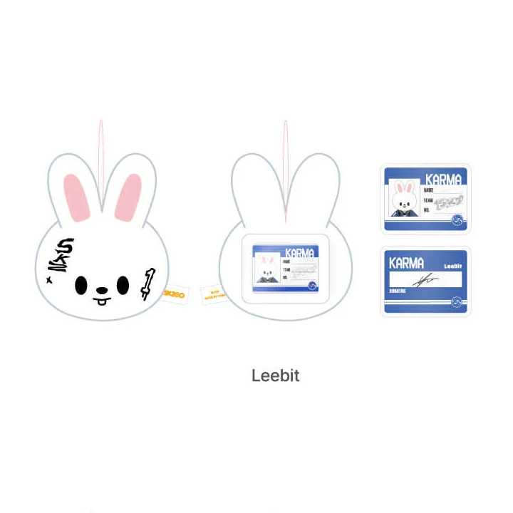 Stray Kids SKZOO Name Tag KARMA Ver KARMA POP UP Store Official MD - LEEBIT Version