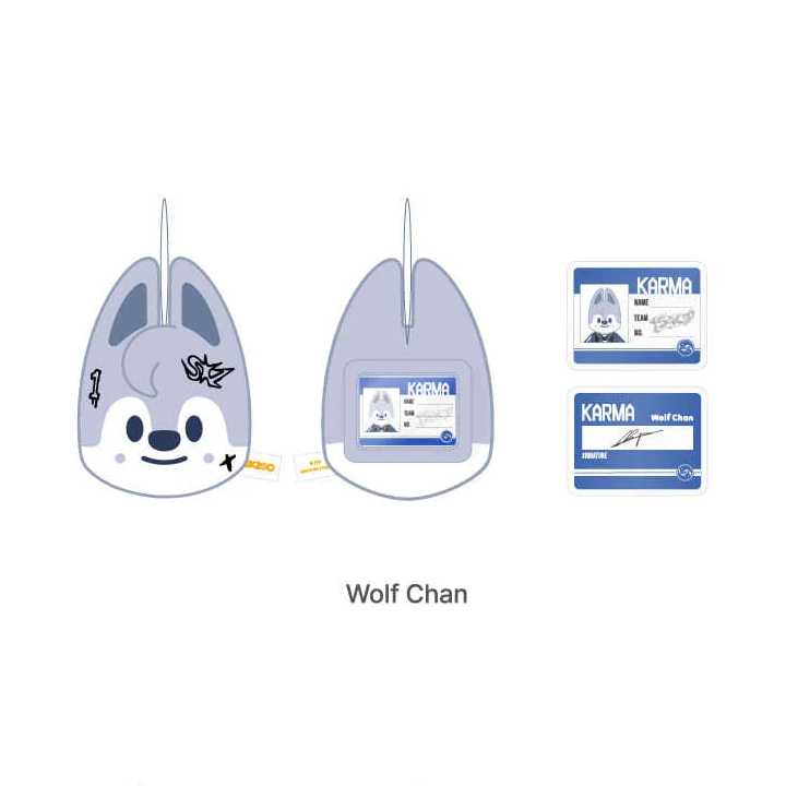Stray Kids SKZOO Name Tag KARMA Ver KARMA POP UP Store Official MD - WOLF CHAN Version