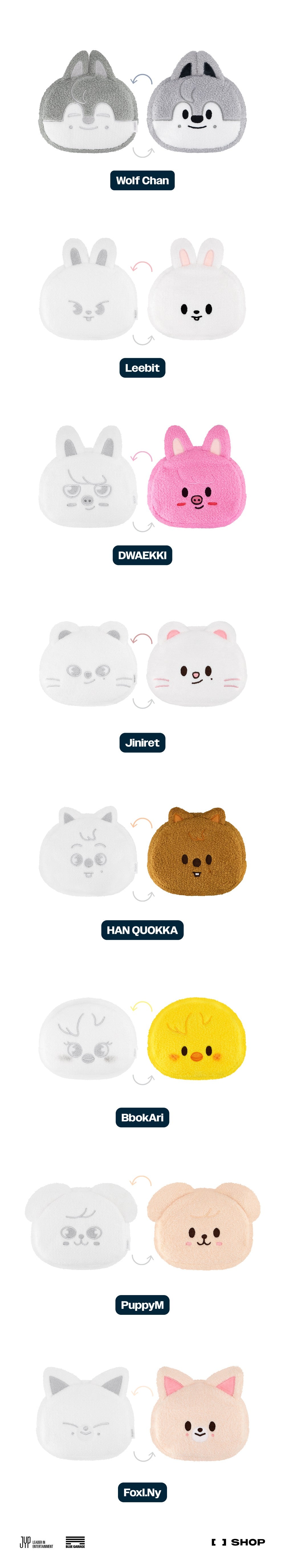 Stray Kids - SKZOO Reversible Face Pouch ['dominATE : celebrATE' World Tour Official MD] gallery image 1