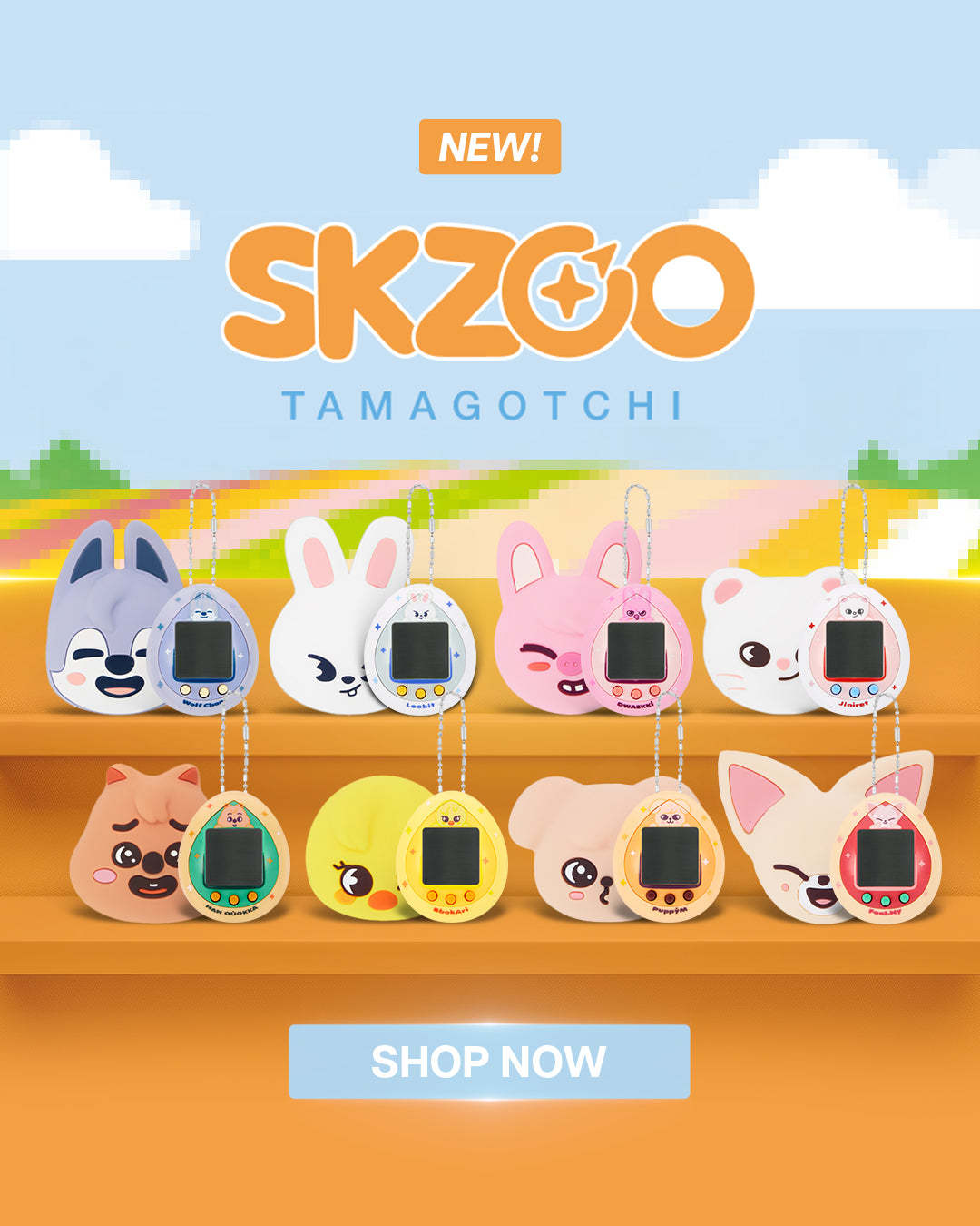 Stray Kids - SKZOO x TAMAGOTCHI Case Set Banner Mobile