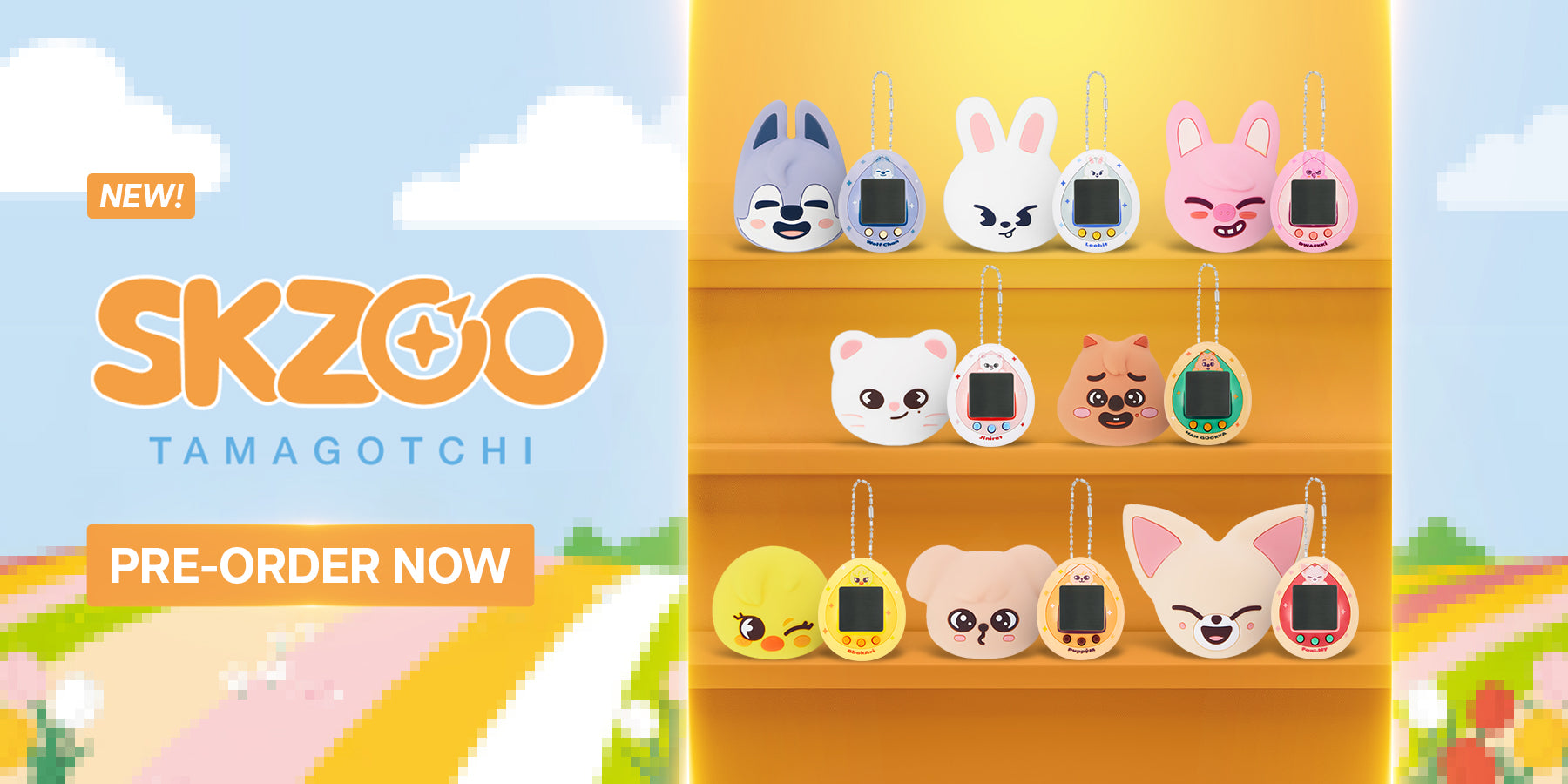 Stray Kids - SKZOO x TAMAGOTCHI Case Set Banner