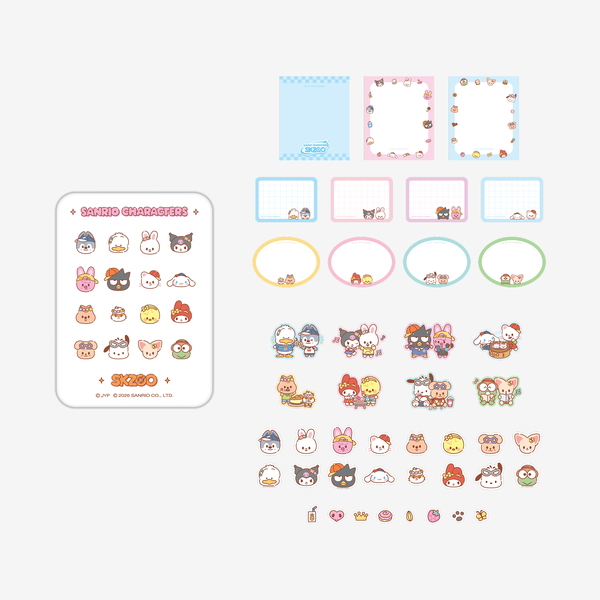 Stray Kids Tin Case Sticky Note Set SKZOO X SANRIO CHARACTERS Official MD - main image