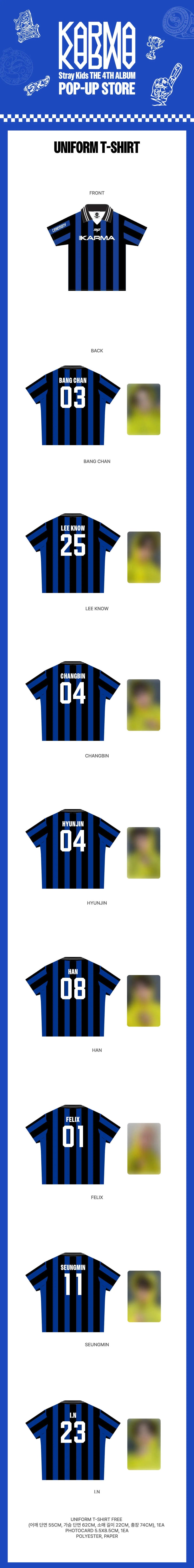 [PRE-ORDER] Stray Kids - Uniform T-Shirt [KARMA POP-UP Store Official MD]