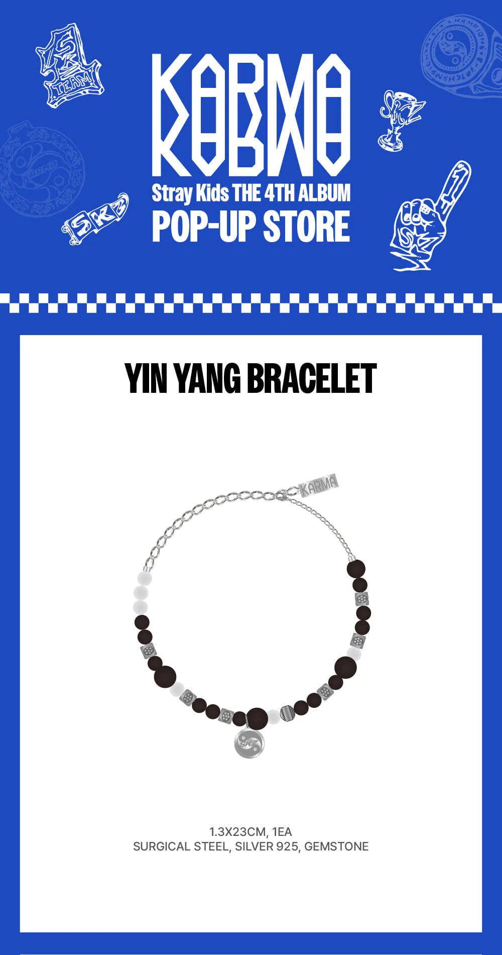 Stray Kids - Yin Yang Bracelet [KARMA POP-UP Store Official MD]