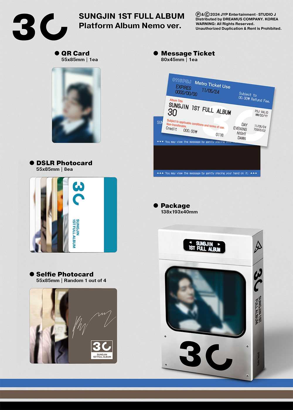 SUNGJIN - 30 [1st Album - Platform Nemo Ver.] - K PLACE