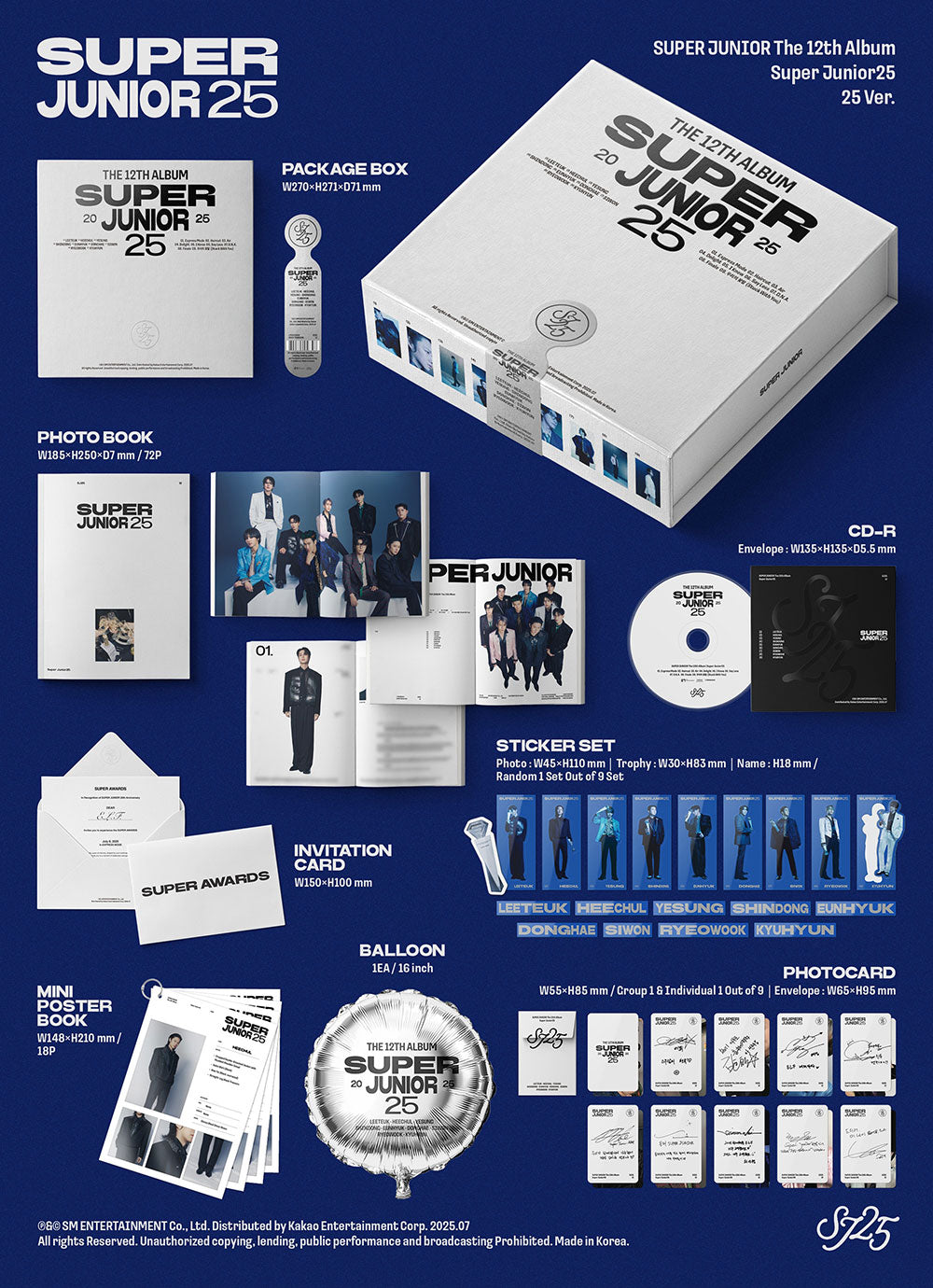 SUPER JUNIOR アルバムセット Super Junior - Super Junior25 [12th Album - 25 Ver.] - K PLACE