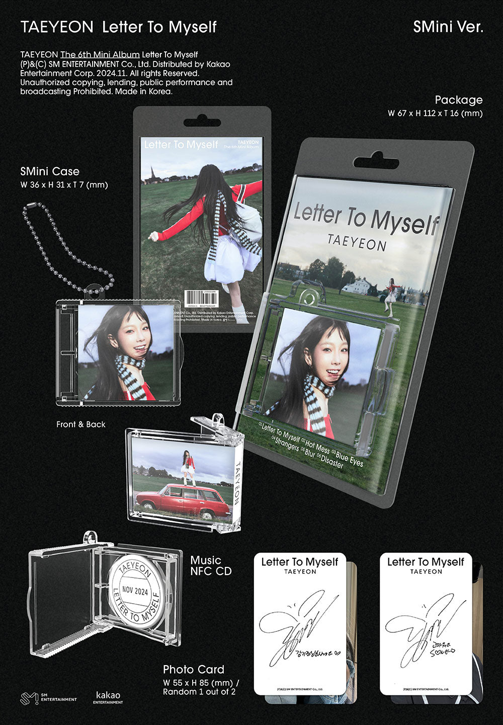 TAEYEON - Letter To Myself [6th Mini Album - SMini Ver.]